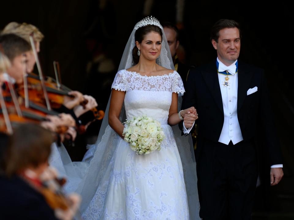 Princess Madeleine of Sweden and Christopher O'Neill on their wedding day