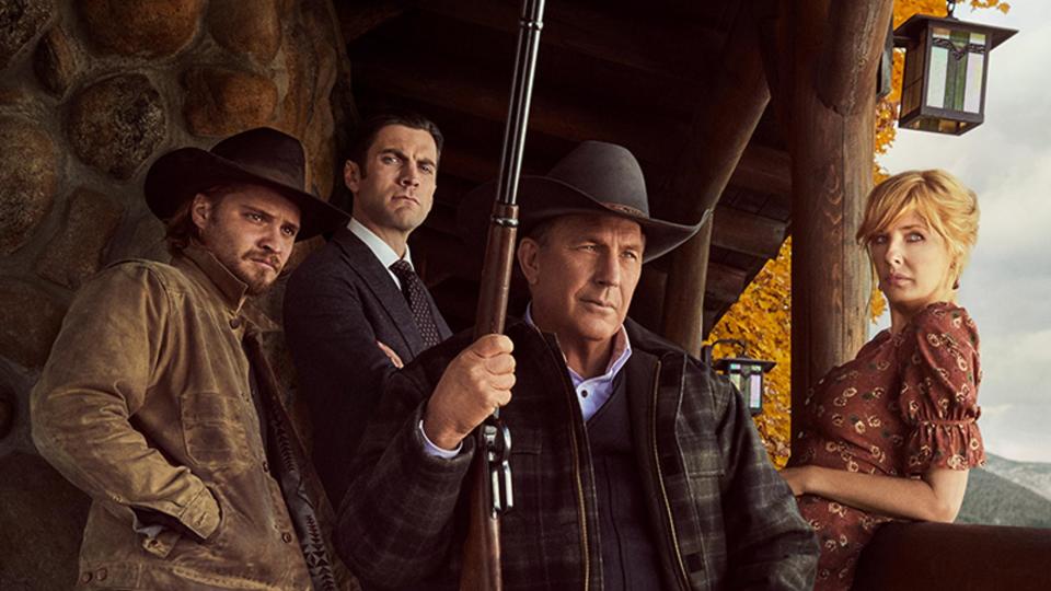 The cast of Yellowstone in season 4 poster