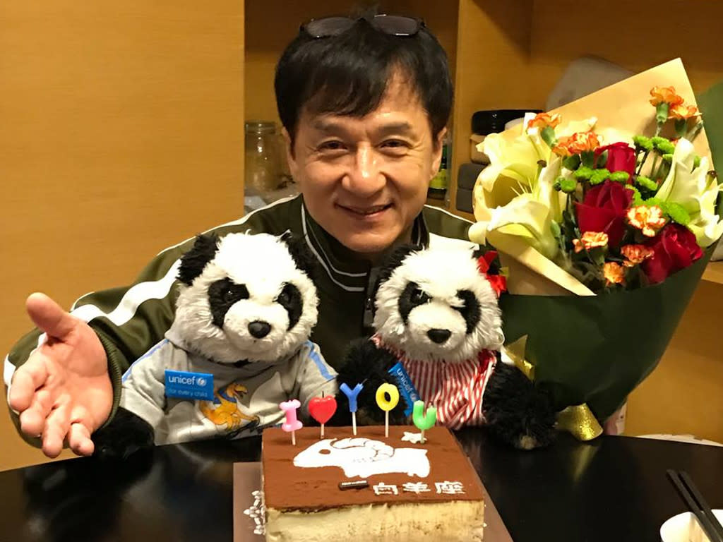 Jackie Chan shares origin of his panda dolls pic