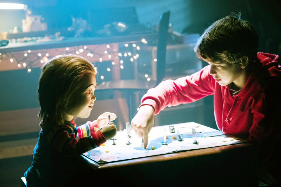 The new Chucky (voiced by Mark Hamill) and Andy (Gabriel Bateman) have a game night in the new 'Child's Play' (Photo: Eric Milner / © Orion Pictures / courtesy Everett Collection)