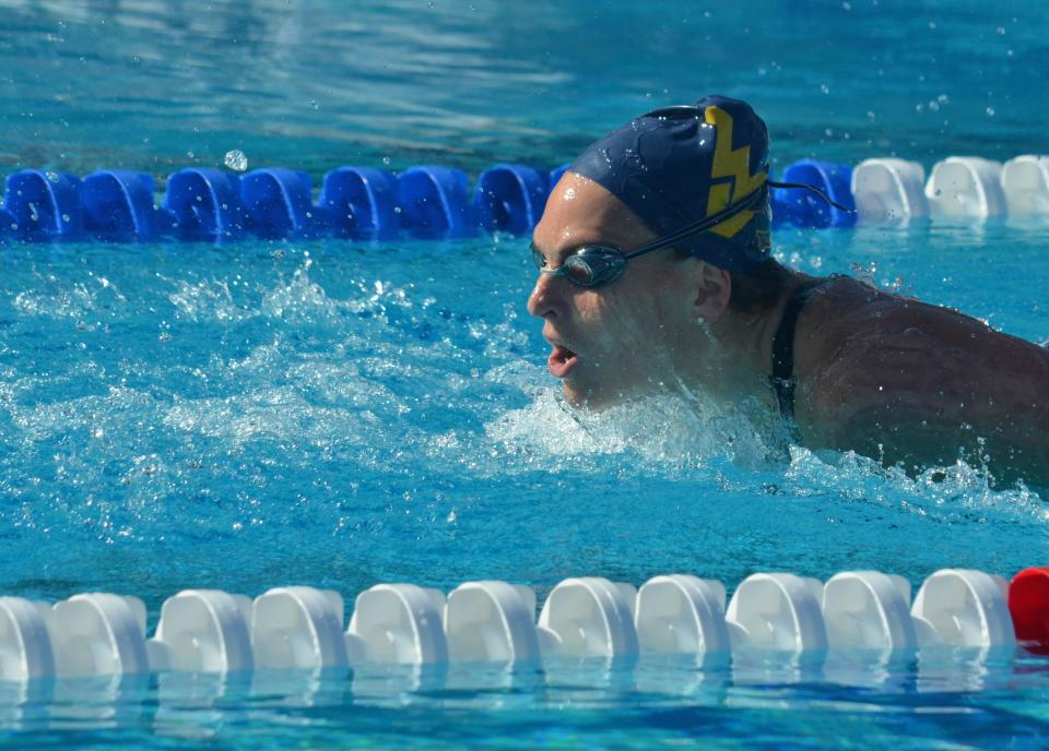 Morgan Bullock swims at the 2019 U.S. National Championships at Stanford.