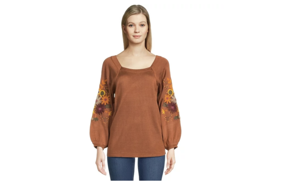 <p><a href="https://go.redirectingat.com?id=74968X1596630&url=https%3A%2F%2Fwww.walmart.com%2Fip%2FThe-Pioneer-Woman-Embroidered-Square-Neck-Pullover-Sweater-Women-s%2F2612399099&sref=https%3A%2F%2Fwww.thepioneerwoman.com%2Ffashion-style%2Fg45249946%2Fwalmart-best-fall-fashion-2023%2F" rel="nofollow noopener" target="_blank" data-ylk="slk:Shop Now;elm:context_link;itc:0;sec:content-canvas" class="link ">Shop Now</a></p><p>The Pioneer Woman Embroidered Square Neck Pullover Sweater</p><p>walmart.com</p><p>$21.25</p><span class="copyright">Walmart</span>