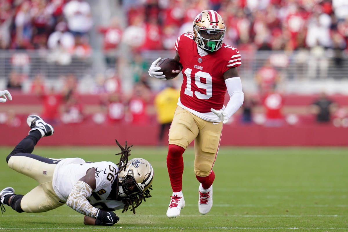 49ers' Kyle Shanahan, Deebo Samuel discuss receiver's career day