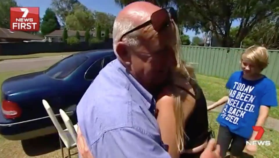 It was an emotional reunion for three people brought together by a shocking accident. Source: 7 News