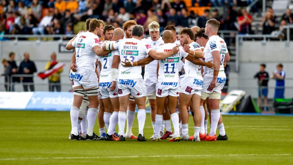 Exeter Chiefs huddle before a game Credit: Alamy