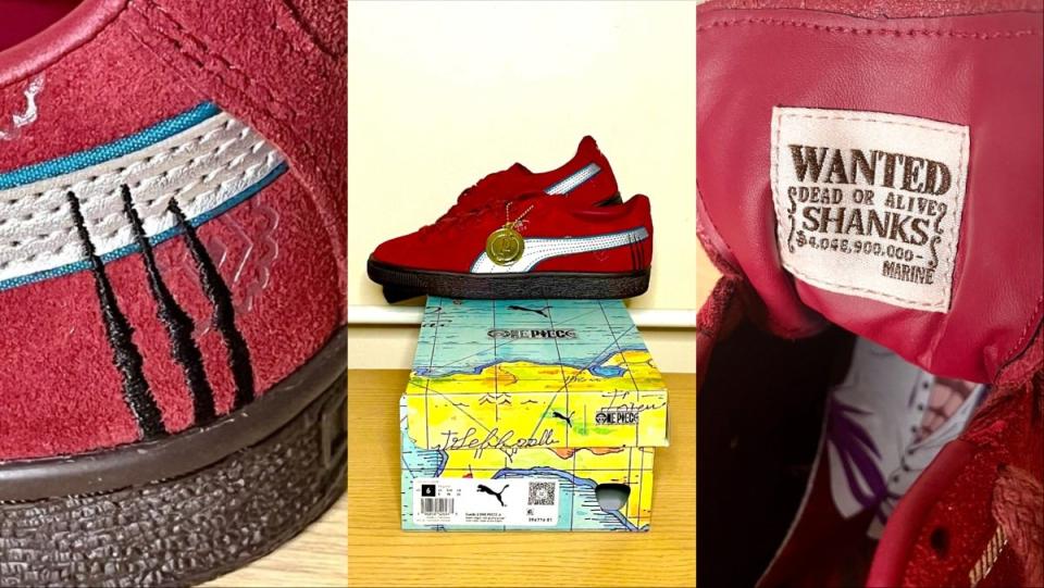 One Piece Shanks PUMA shoe feature