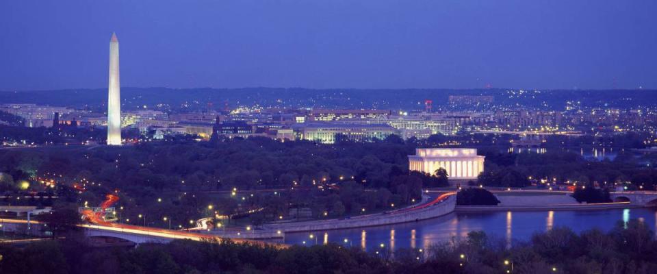 Aerial view of Washington, DC