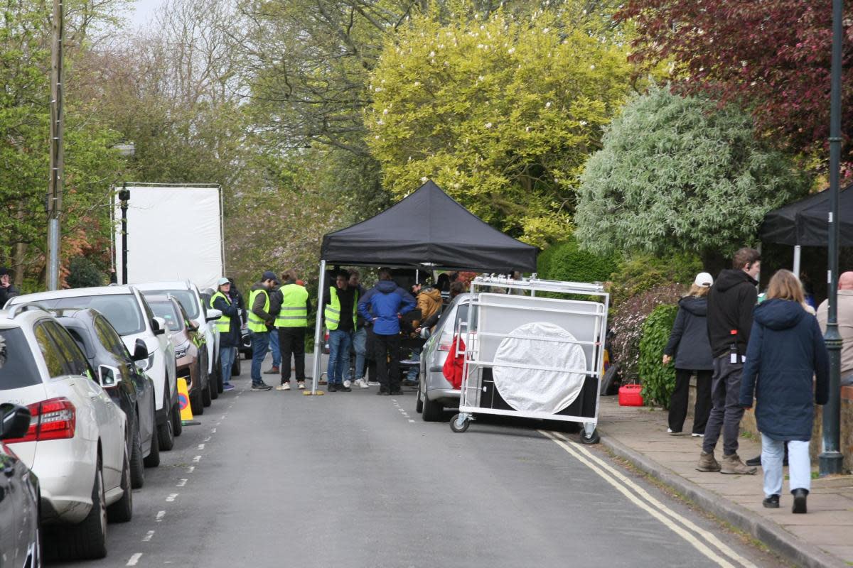 Film crews for detective drama Patience in New Walk Terrace, off Fishergate, on Saturday <i>(Image: Dylan Connell)</i>