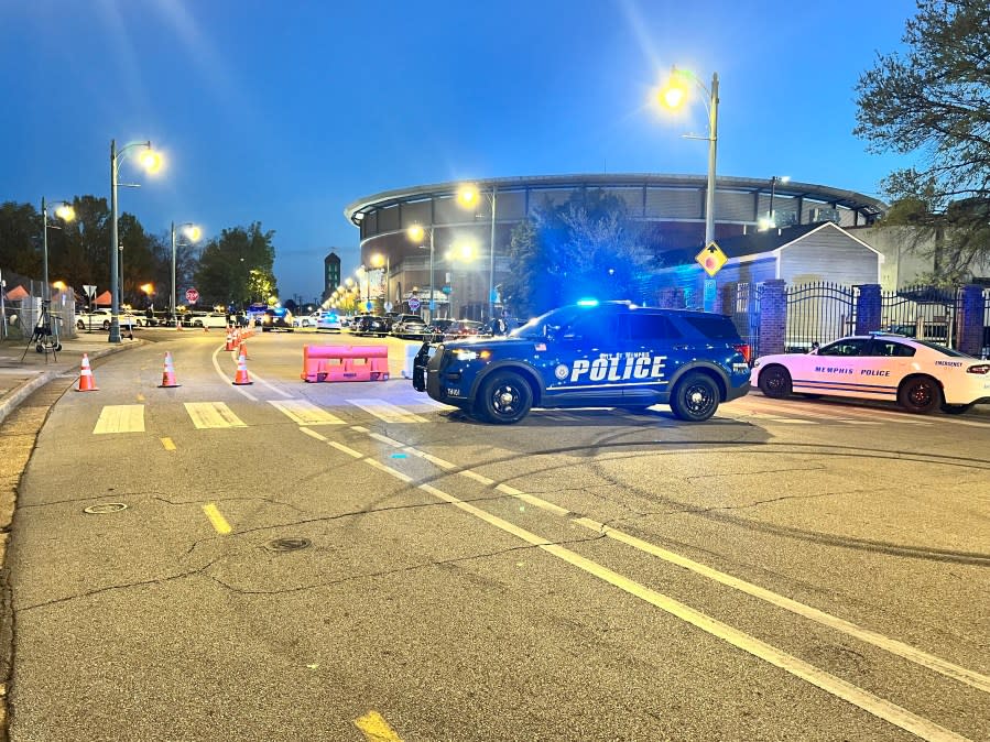 Scene after FedEx Forum shooting.