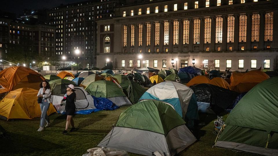 Tents on campus