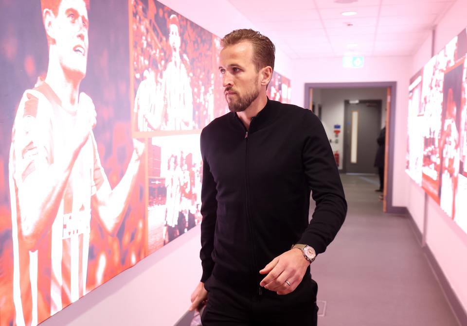 Harry Kane arrives at the Brentford Community Stadium (Getty Images)