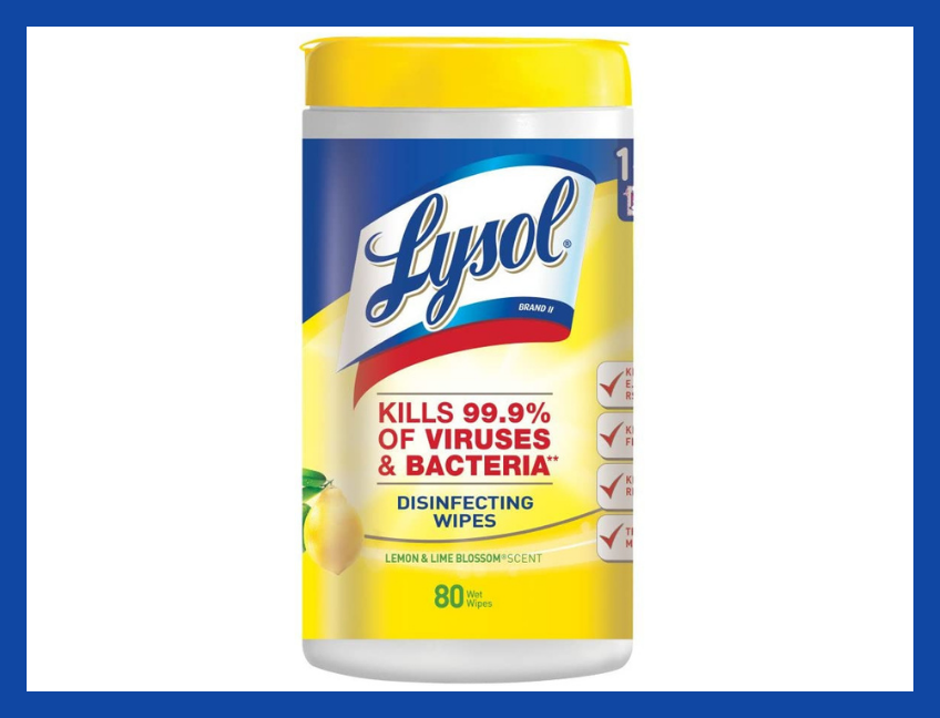 Lysol Disinfecting Wipes, Lemon & Lime Blossom, 80-count. (Photo: Amazon)