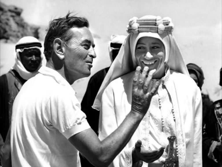 El director David Lean junto al actor Peter O'Toole