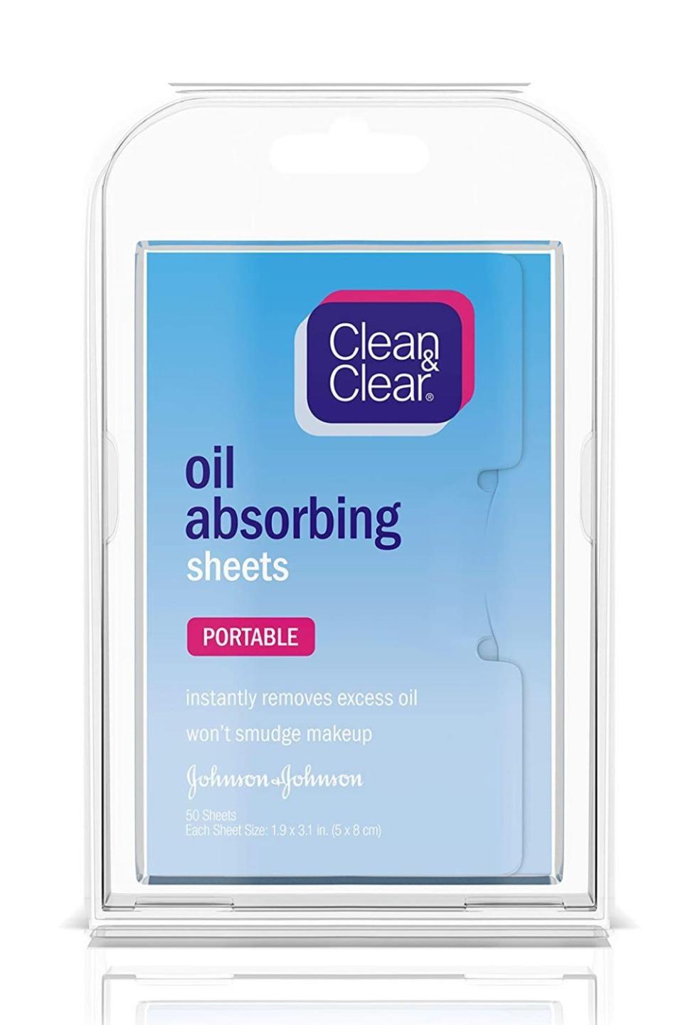 9) Clean & Clear Oil Absorbing Sheets