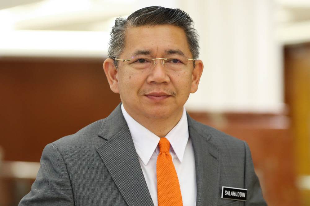 Datuk Salahuddin Ayub is pictured at Parliament in Kuala Lumpur October 21, 2019. ― Picture by Yusof Mat Isa