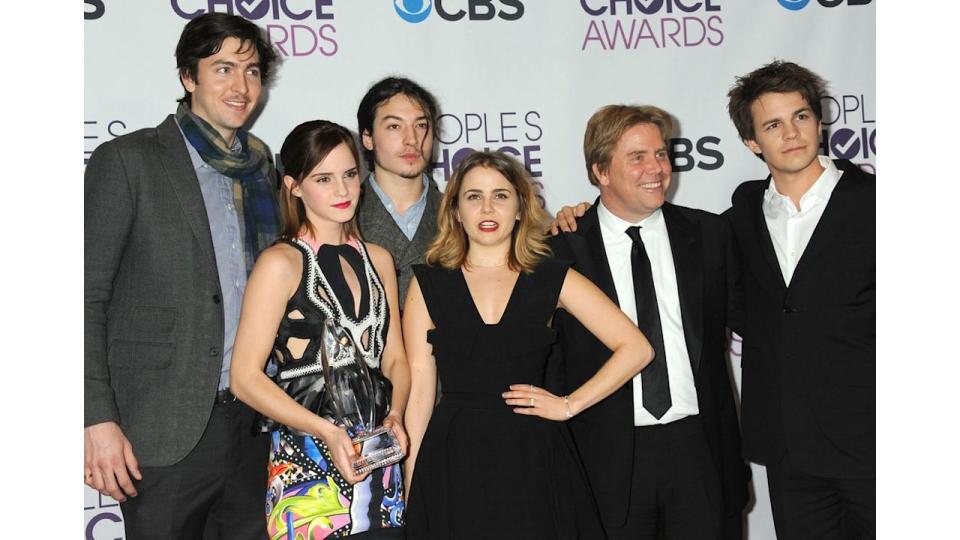 Emma and Johnny Simmons (right) attend the 2013 People's Choice Awards in Los Angeles