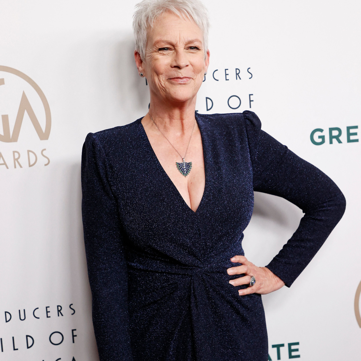  US actress Jamie Lee Curtis arrives for the 34th Annual Producers Guild Awards (PGA) at the Beverly Hilton in Beverly Hills, California on February 25, 2023 