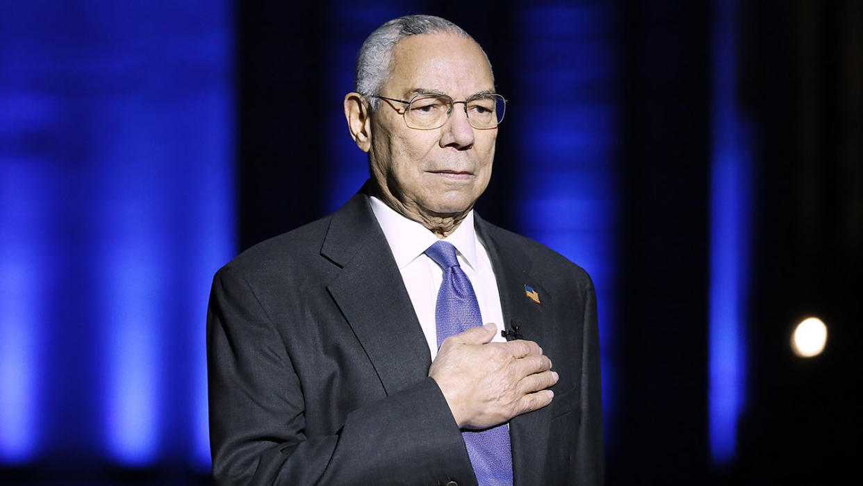 Gen. Colin Powell (Ret.) on stage during the Capital Concerts' 