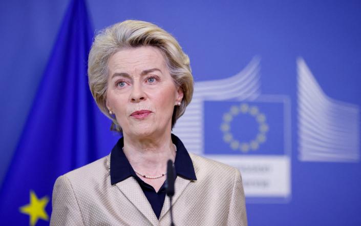 Ursula von der Leyen, the European Commission president, will meet Rishi Sunak in London on Monday - Johanna Geron/Reuters