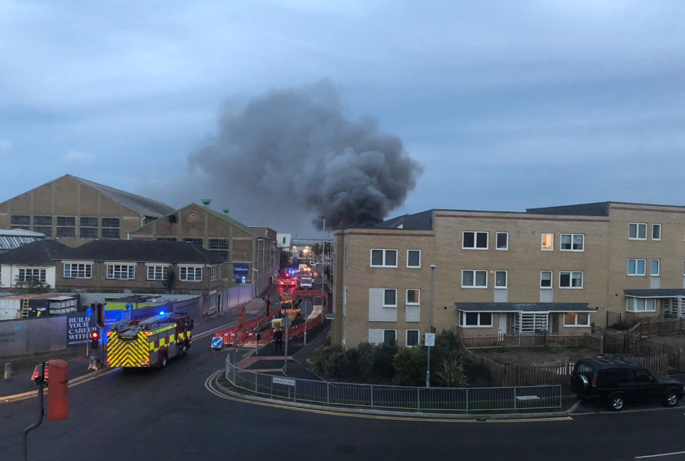 <em>Smoke could be seen billowing across the town (Picture: Mandy Southgate)</em>