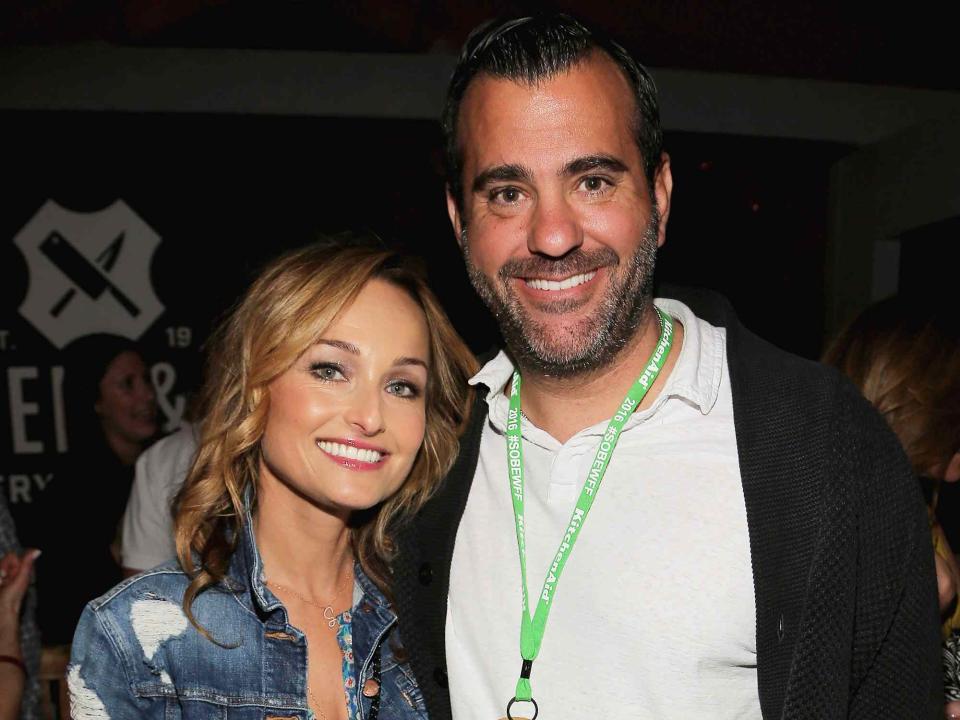 <p>Alexander Tamargo/Getty</p> Chef Giada De Laurentiis and Shane Farley at Amstel Light Burger Bash on February 26, 2016