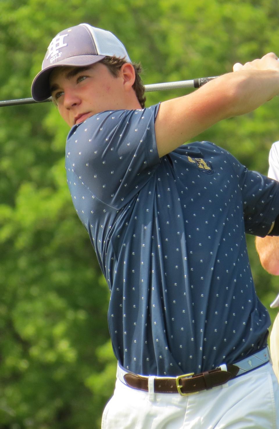 Indian Hills senior Rhys Burgess led North Jersey boys in 9-hole scoring average in 2023 with a 36.6.