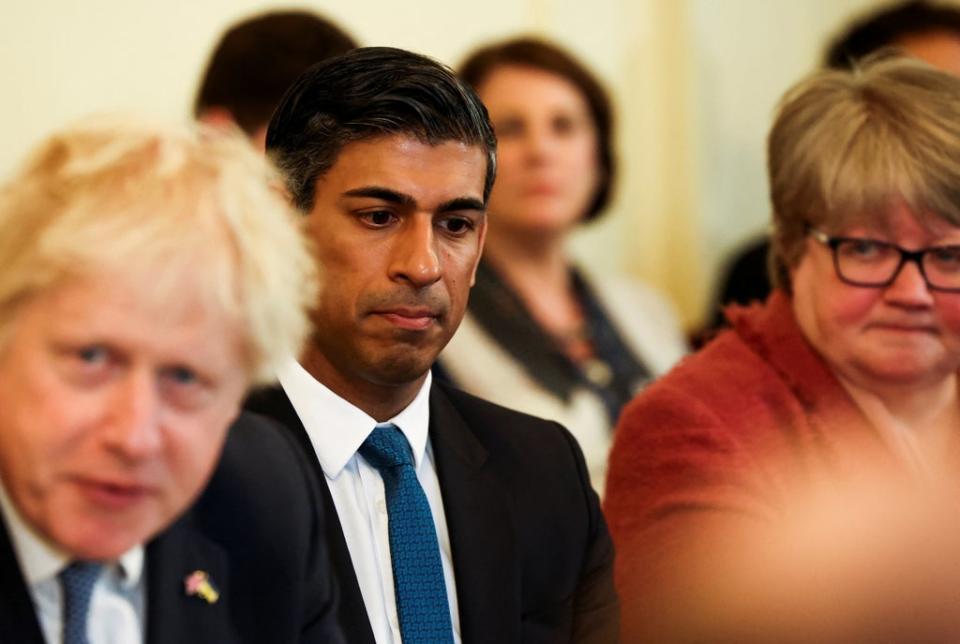 Chancellor Rishi Sunak at Tuesday’s Cabinet meeting (Henry Nicholls/PA) (PA Wire)