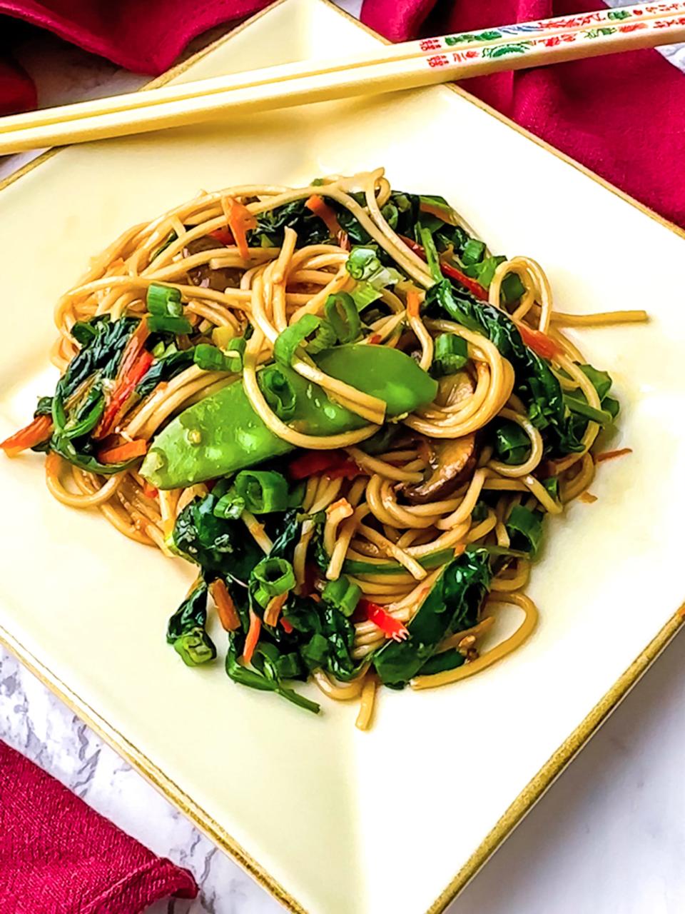 This homemade Veggie Lo Mein takes less than 15 minutes to cook and makes great leftovers.