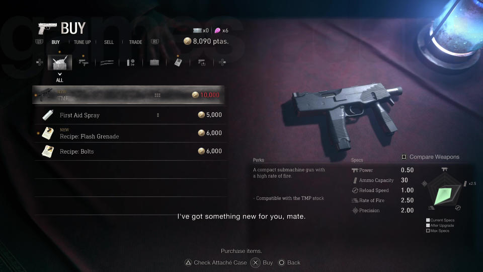 Resident Evil 4 TMP SMG