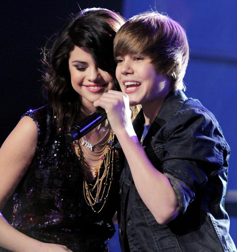 When she and Bieber rang in the New Year with cuddles back in 2009.