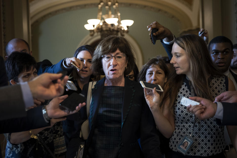 Susan Collins, center