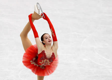 Figure Ice Skating - ISU Grand Prix of Figure Skating Final - Ladies Free Skating - Nagoya, Japan - December 9, 2017. Russia's Alina Zagitova in action. REUTERS/Issei Kato