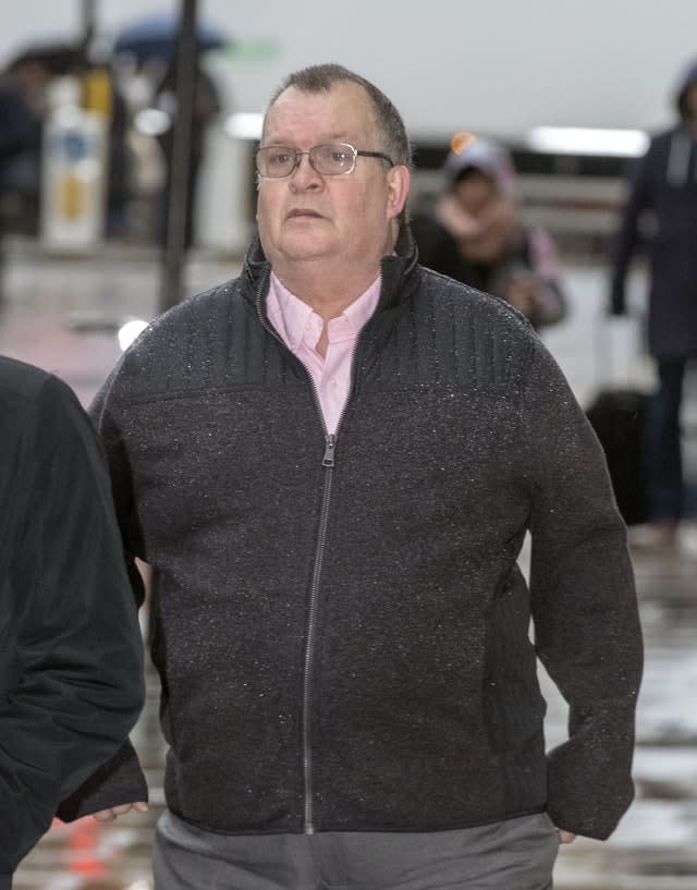 Barrie Fellows, father of Nicola Fellows, arrives at the Old Bailey