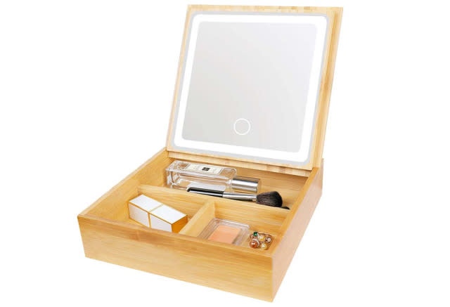 2 in 1 Bamboo Lighted Makeup Mirror, best amazon prime day deals