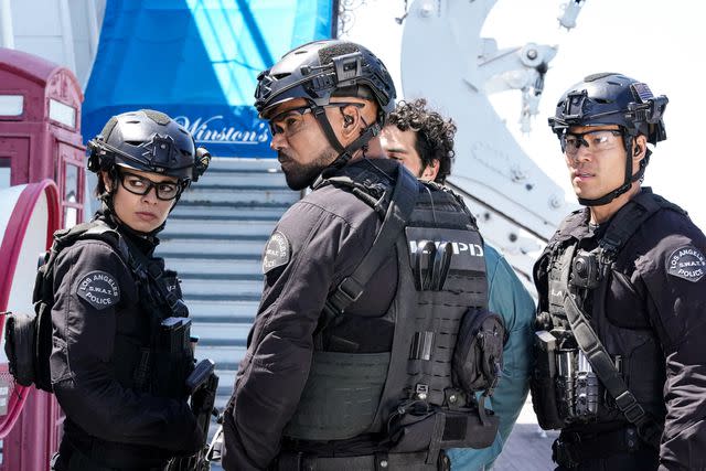 Bill Inoshita/CBS via Getty Pictured (L-R): Lina Esco as Christina Chris Alonso, Shemar Moore as Daniel Hondo Harrelson and David Lim as Victor Tan