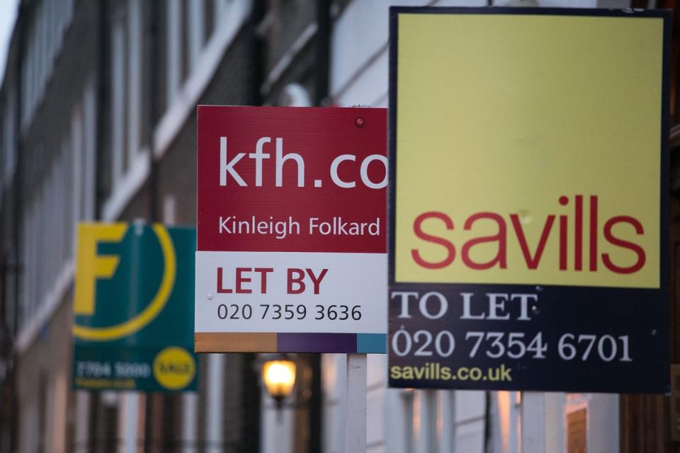 Landlords have called on the Chancellor to use up to £1.5 billion from the levelling up budget to stop tenants being forced out by soaring rents (Daniel Leal-Olivas/PA) (PA Archive)