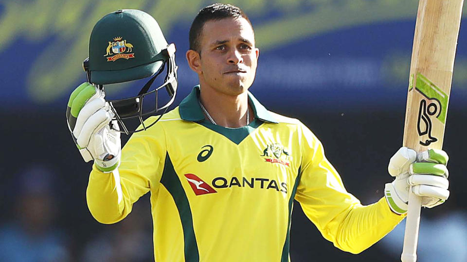 Usman Khawaja, pictured here in action for Australia in India in 2019.