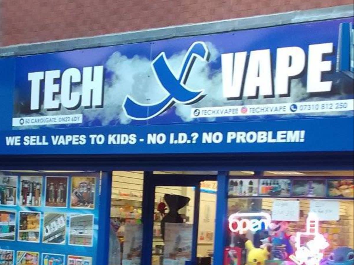 Vape shop in Retford (Sourced)