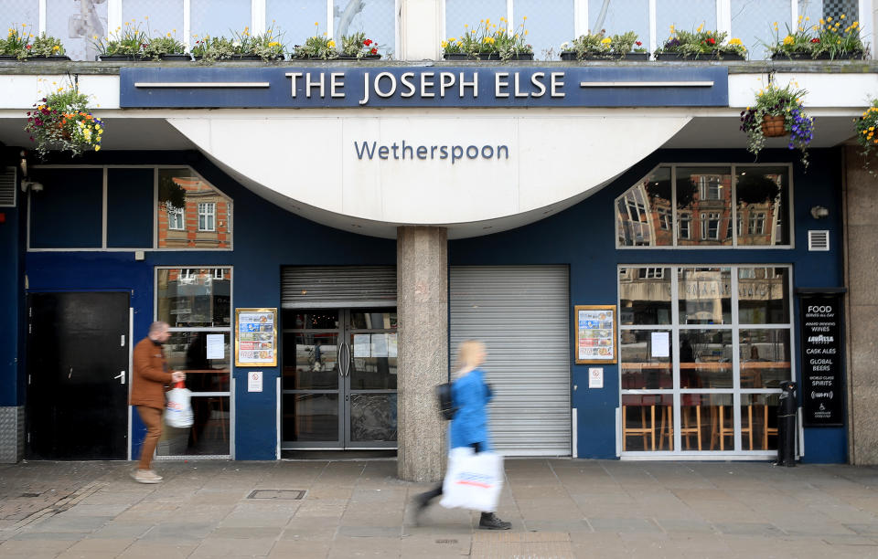 The closed The Joseph Else Wetherspoons Pub in Nottingham.