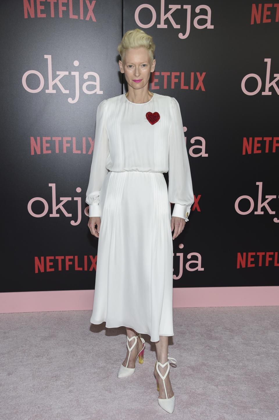 HIT: Tilda Swinton at the Okja premiere