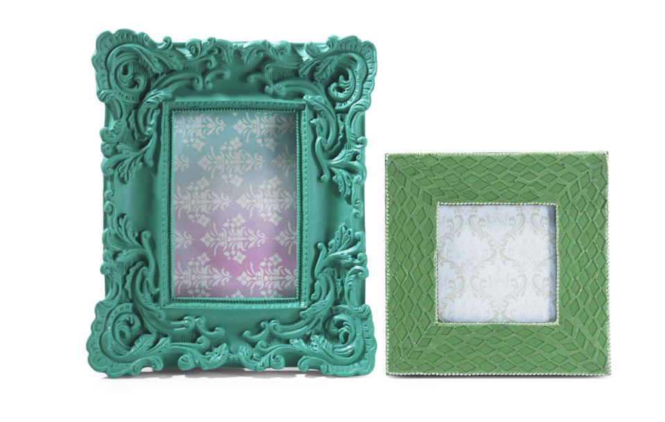 This undated publicity image provided by HomeGoods shows emerald picture frames. Small accessories like picture frames introduce new colors without a major commitment (www.homegoods.com). (AP Photo/HomeGoods)