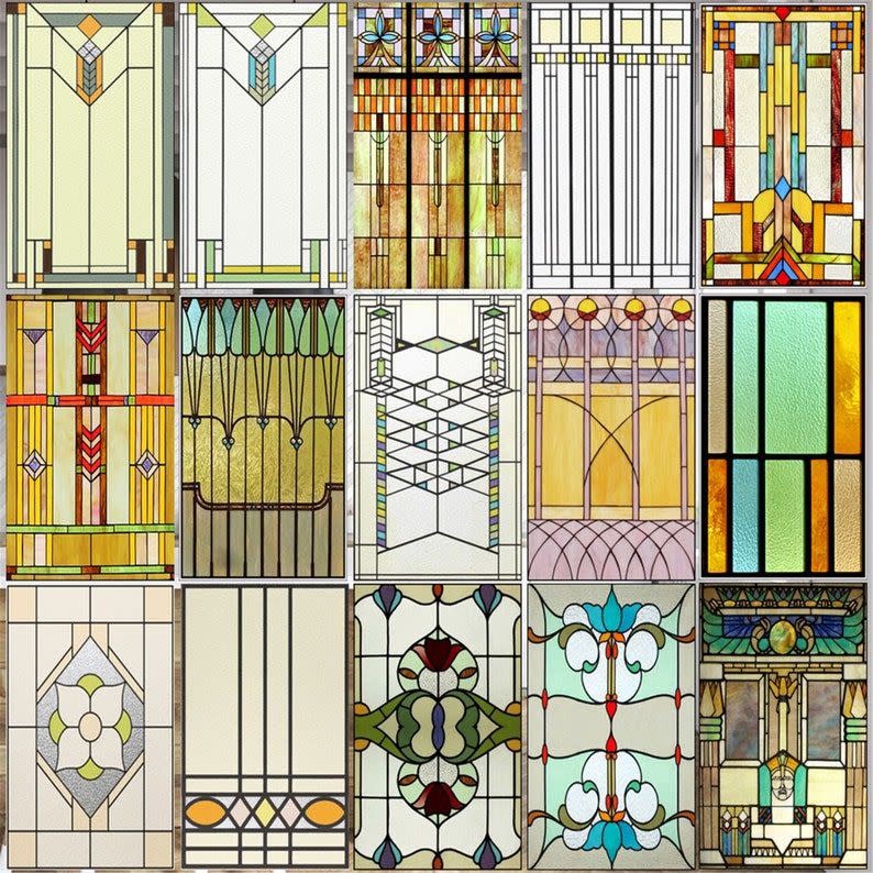 Custom Size Stained Glass Window Film