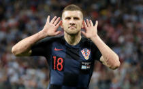 Soccer Football - World Cup - Group D - Argentina vs Croatia - Nizhny Novgorod Stadium, Nizhny Novgorod, Russia - June 21, 2018 Croatia's Ante Rebic celebrates scoring their first goal REUTERS/Lucy Nicholson