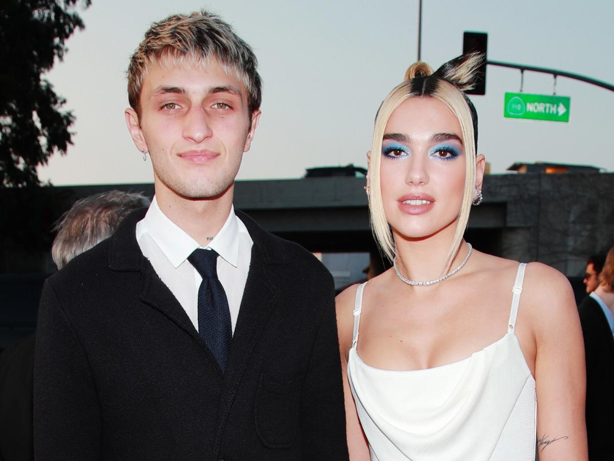 Anwar Hadid and Dua Lipa attend the 62nd Annual GRAMMY Awards at STAPLES Center on January 26, 2020 in Los Angeles, California