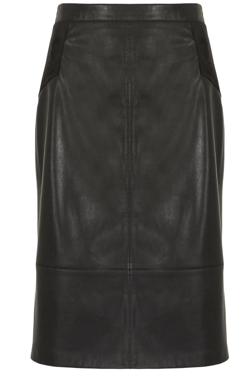 A Line Faux Leather Skirt
