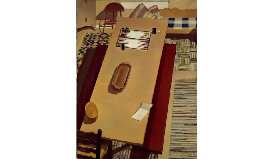 <i>Americana</i>, 1931, by Charles Sheeler. Oil on canvas.