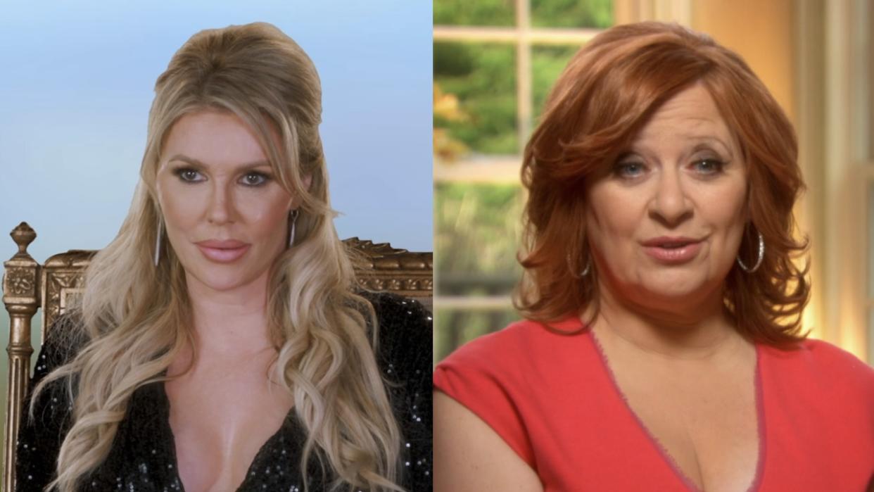  Brandi Glanville and Caroline Manzo in confessionals side by side 