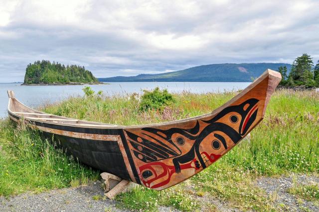 A traditional canoe in Haida Gwaii. Shutterstock