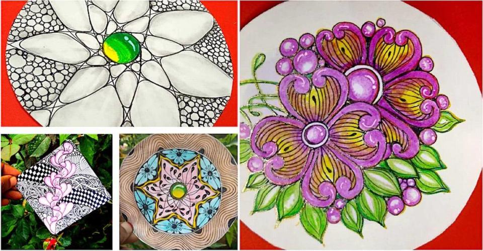 Clase de dibujo online: Arte inspirado en Zentangle.