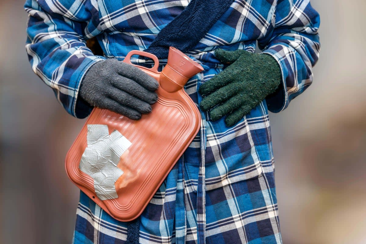 When using the hot water bottle do you not put it in direct contact with your skin 